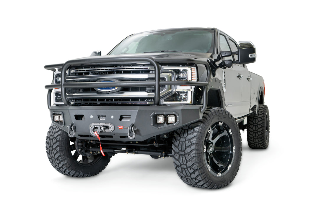 Warn Ascent HD Bumper with Full Grille Guard for Ford F-250 and F-350 (2017-2022)