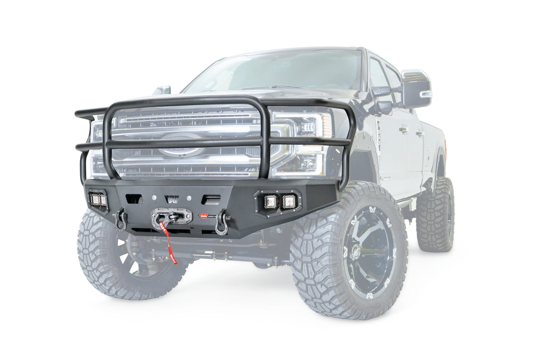 Warn Ascent HD Bumper with Full Grille Guard for Ford F-250 and F-350 (2017-2022)