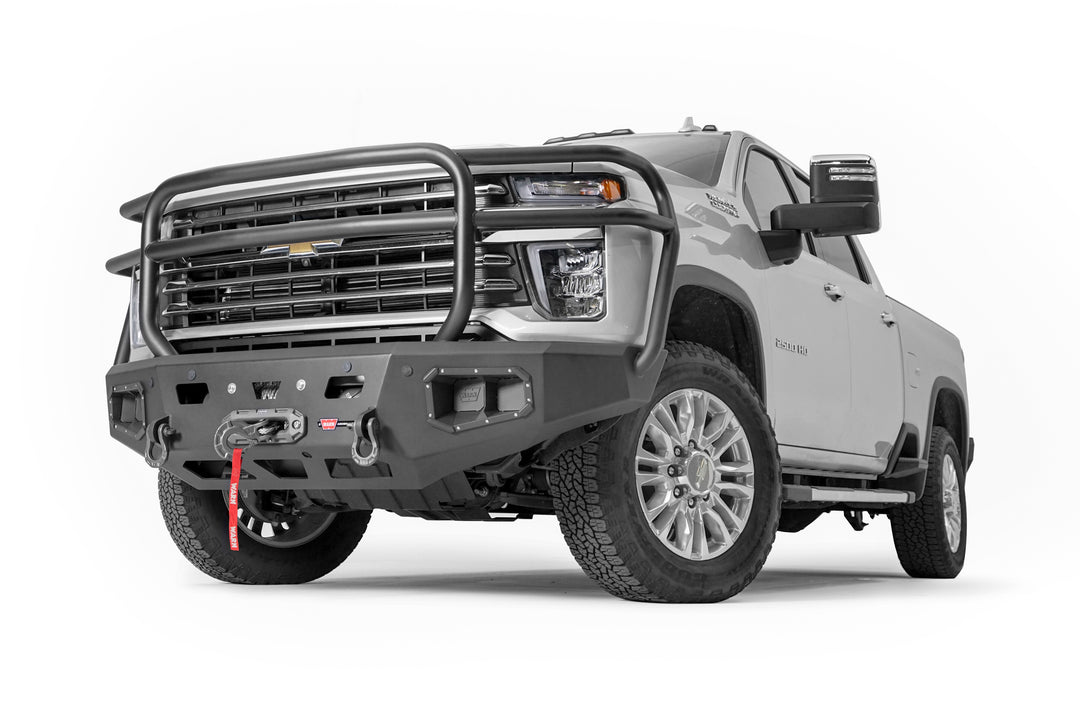 Warn Ascent HD Bumper for Chevy Silverado 2500/3500 HD with Full Guard and Winch Mounting