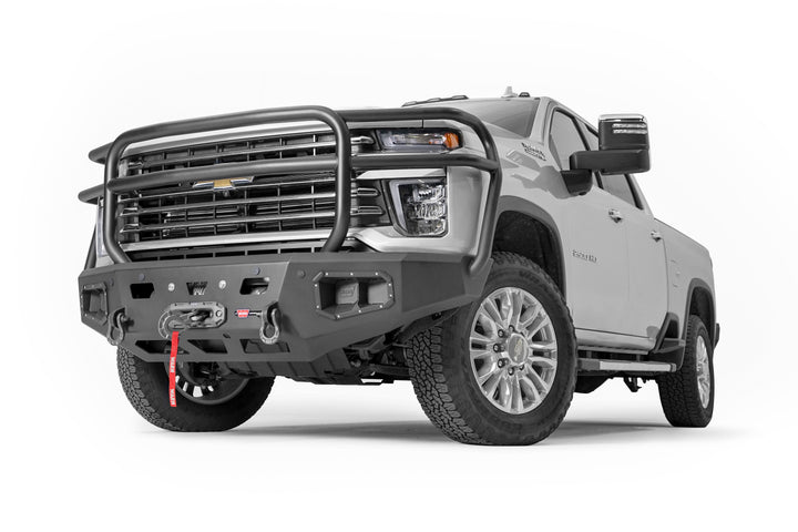 Warn Ascent HD Bumper for Chevy Silverado 2500/3500 HD with Full Guard and Winch Mounting