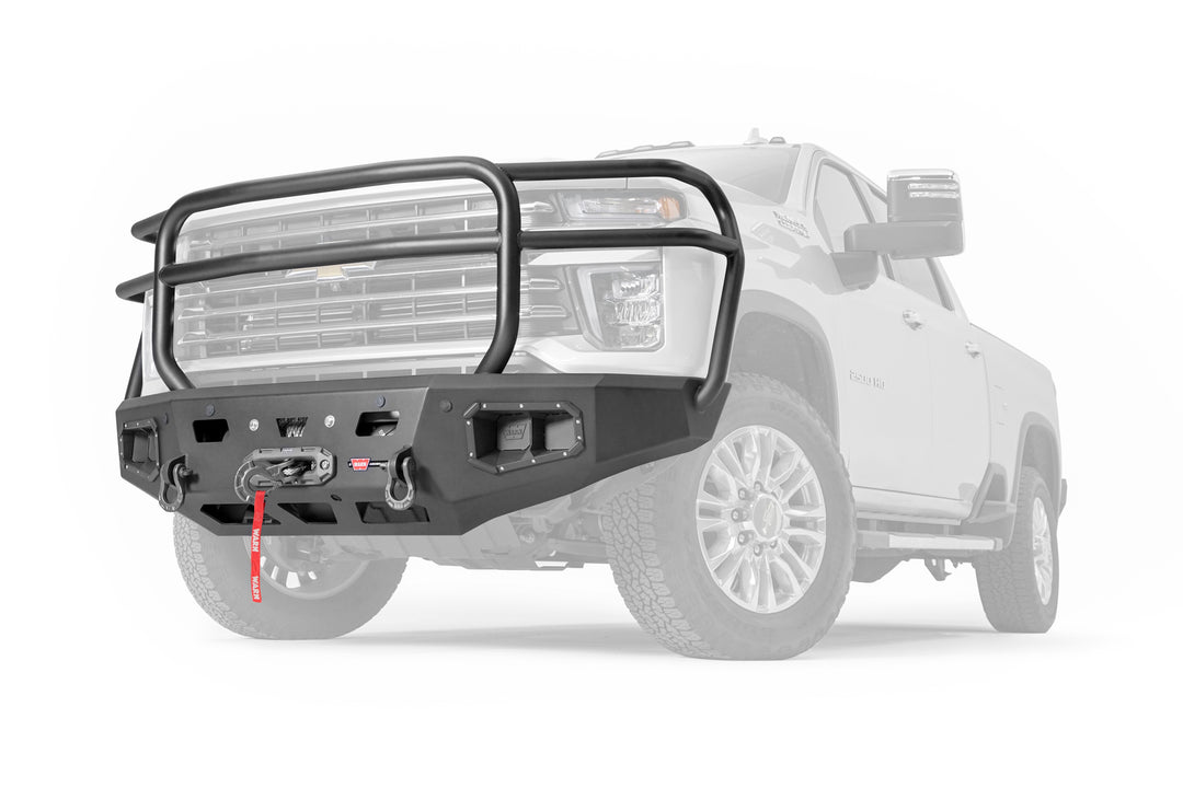 Warn Ascent HD Bumper for Chevy Silverado 2500/3500 HD with Full Guard and Winch Mounting