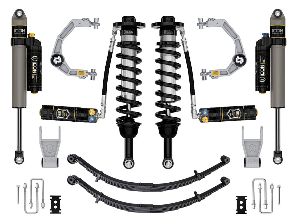 ICON 2021-2026 Ford F-150 Tremor, 2.5-3" Lift, Stage 4 Suspension System, Billet, CDXS, w/ Leaf Packs