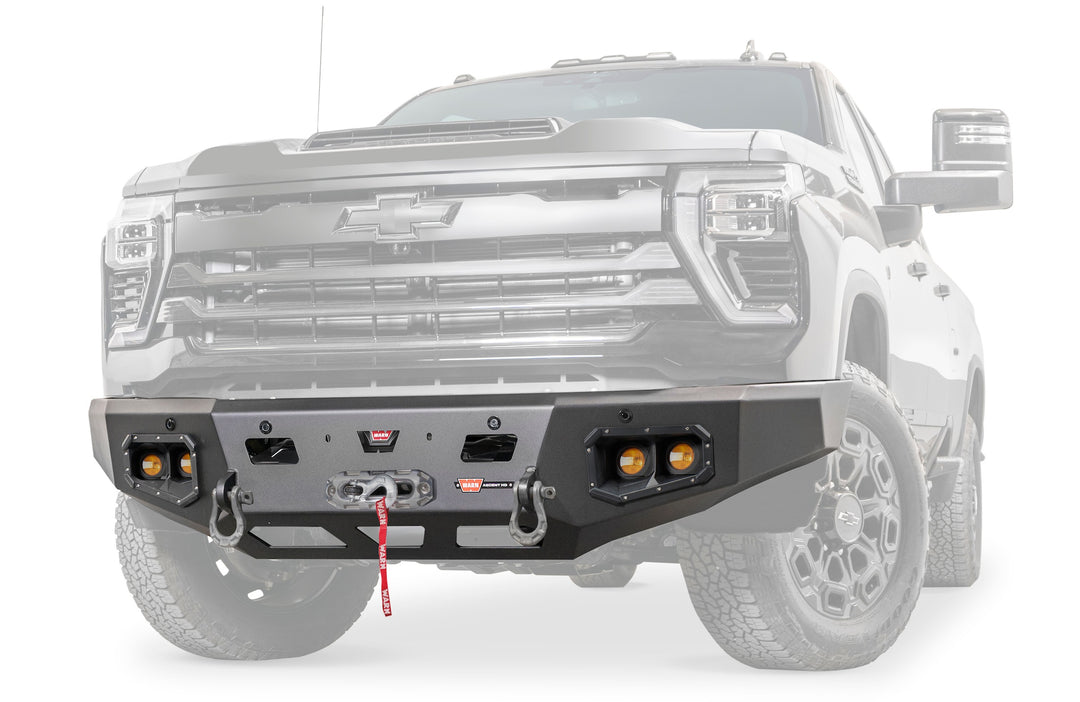 Warn Ascent HD Bumper for Chevy Silverado HD 2024-2026 with Prerunner Guard