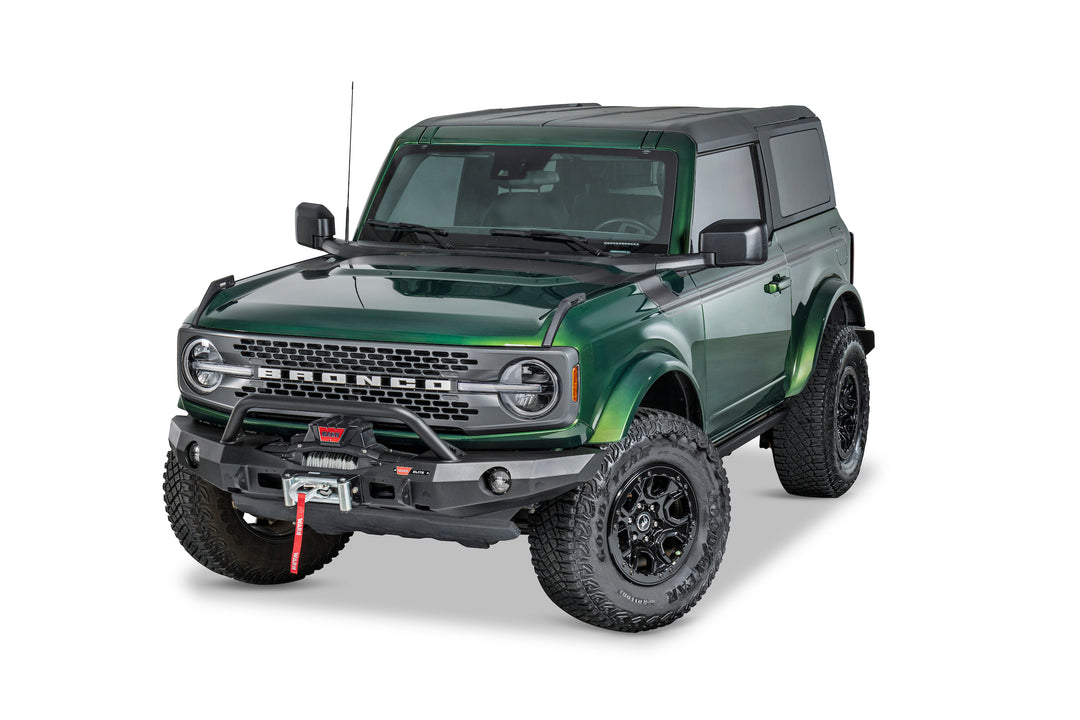 Warn Elite Series Front Bumper with Prerunner Guard for Bronco - Black Steel, Part 111116
