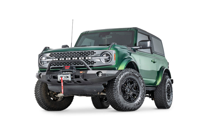 Warn Elite Series Front Bumper with Prerunner Guard for Bronco - Black Steel, Part 111116