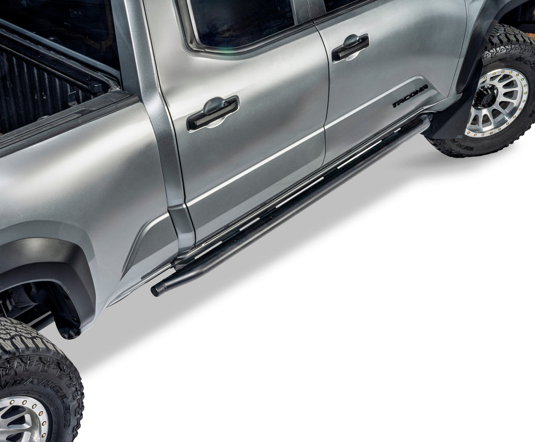 Warn Rocker Sliders for 4th Gen Toyota Tacoma, Steel Bolt-On Protection Set