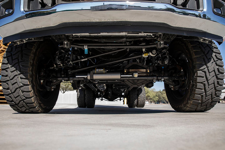 ICON 2005-2026 Ford F-450/F-550 Super Duty, 2.5 Piggyback Centerline Steering Stabilizer Kit