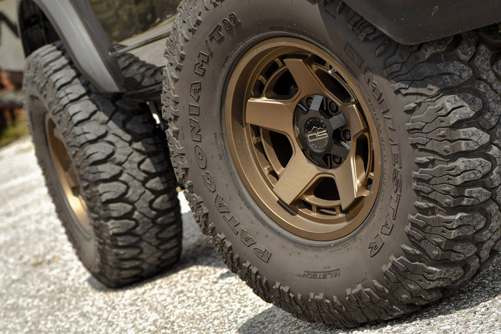 Overland Sector Atlas 17x9 -12 5x114.3/5x127mm 71.5mm Satin Textured Bronze by Overland Sector | KOVA Offroad
