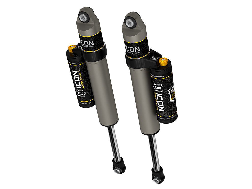 ICON 2021-2026 Ford F-150 2WD, 0-1" Lift, Rear, V.S. 2.5 Aluminum Series Shock Absorbers, Piggyback Reservoir w/ CDCV, Pair
