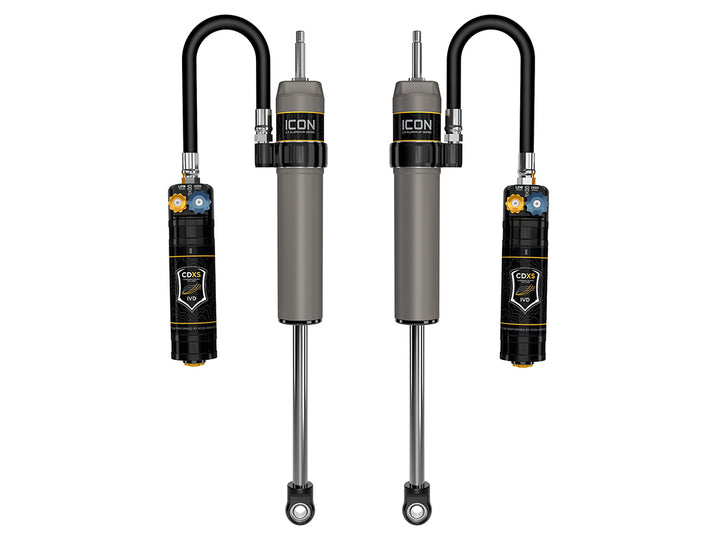 ICON 2025-2026 Toyota 4Runner, 0-3” Lift, Rear, V.S. 2.5 Aluminum Series Shock Absorbers, Remote Reservoir w/ CDXS, Pair
