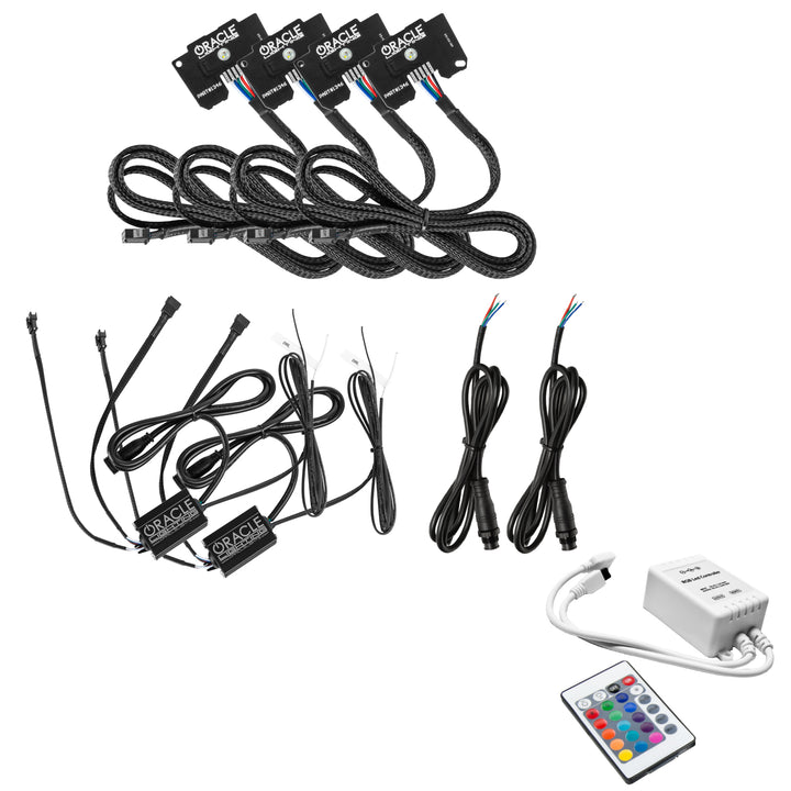 Oracle Lighting Jeep Wrangler JL / Gladiator JT ColorSHIFT RGB+W Headlight DRL Upgrade Kit