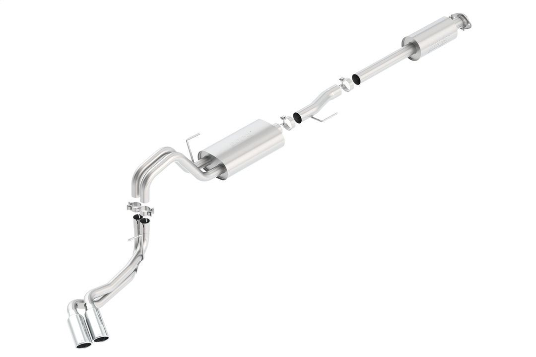 Borla Cat-Back Exhaust System Touring for Ford F-150 2015-2020 with 2.7L/3.5L EcoBoost & 5.0L V8 - Bright Chrome Tips