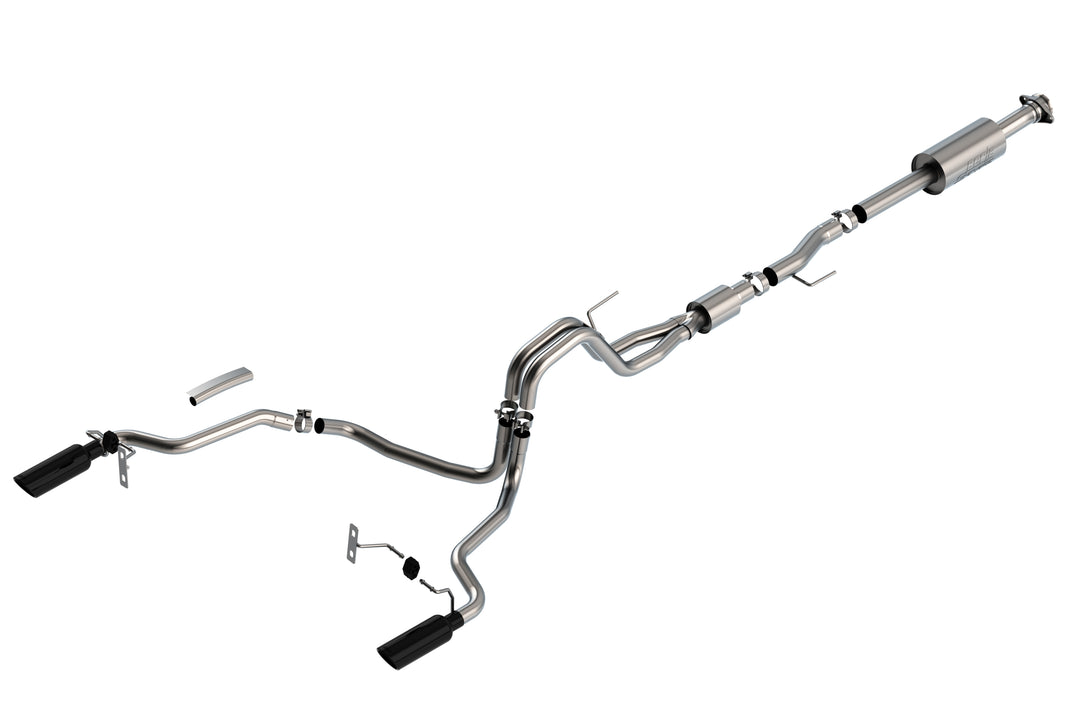 Borla 140866BC Cat-Back Exhaust System for Ford F-150 5.0L V8, S-Type Sound, Dual Tips