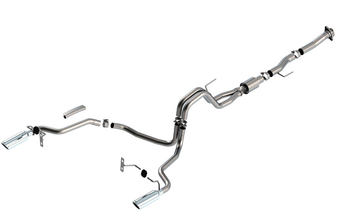 Borla ATAK Cat-Back Exhaust System for 2021-2026 Ford F-150 5.0L V8 with Split Rear Exit