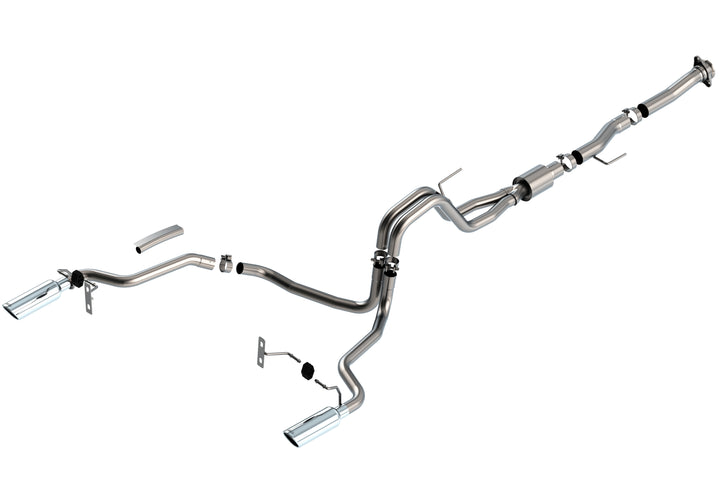 Borla ATAK Cat-Back Exhaust System for 2021-2026 Ford F-150 5.0L V8 with Split Rear Exit