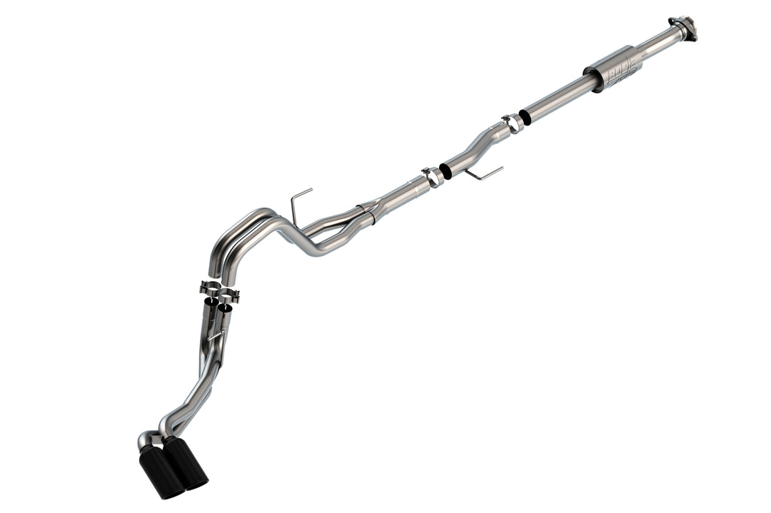 Borla 140872BC ATAK Cat-Back Exhaust System for Ford F-150 2.7L/3.5L V6, Dual Side Exit, Black Chrome Tips