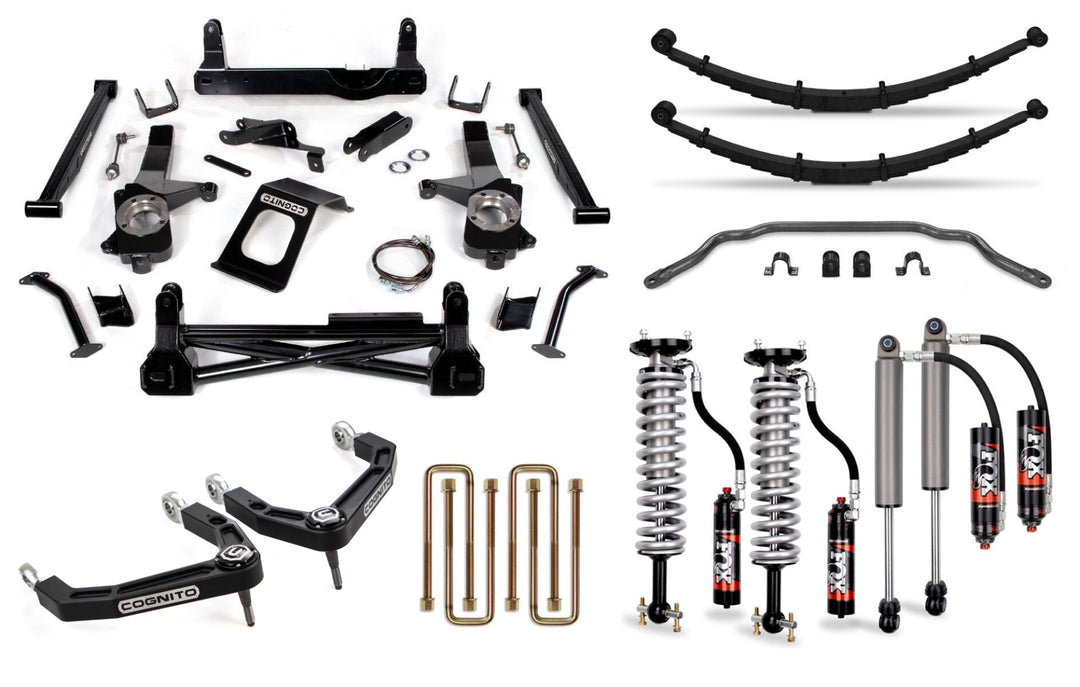 Cognito   8-Inch Elite Billet UCA Lift Kit with Fox 2.5 Elite Performance Series Shocks   for 19-25 Silverado/Sierra 1500 2WD/ 4WD, Including AT4, AT4X, Trail Boss,   & ZR2