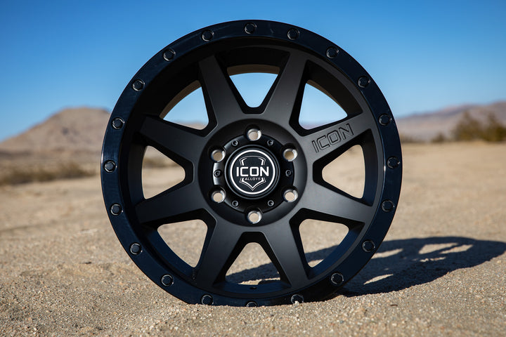 ICON Alloys Rebound, Double Black, 18 x 9 / 6 x 135, 6mm Offset, 5.25" BS