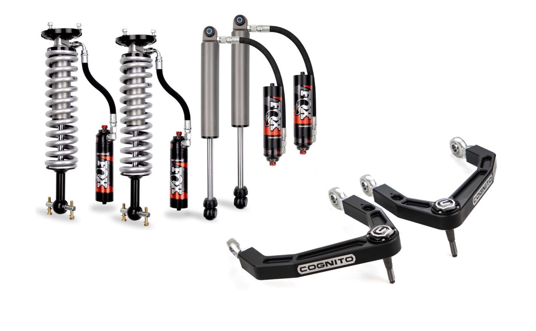 Cognito   3-Inch Elite Billet UCA Leveling Kit with Fox 2.5 Elite Performance Series   Shocks for 19-25 Silverado/Sierra 1500 2WD/4WD