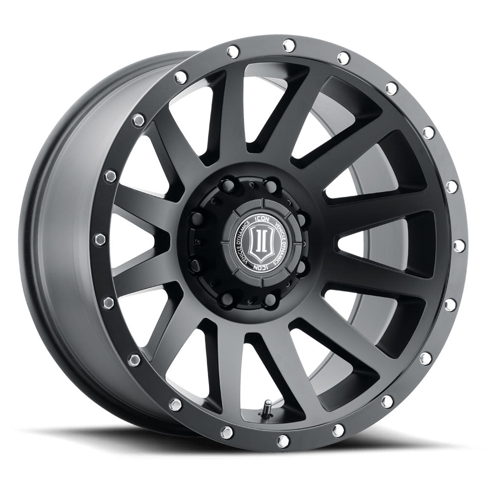 ICON Alloys Compression, Satin Black, 20 x 10 / 8 x 180, -19mm Offset, 4.75" Backspace