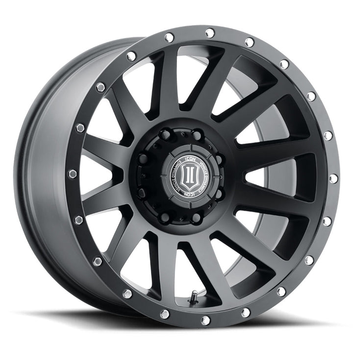 ICON Alloys Compression, Satin Black, 20 x 10 / 8 x 170, -19mm Offset, 4.75" Backspace