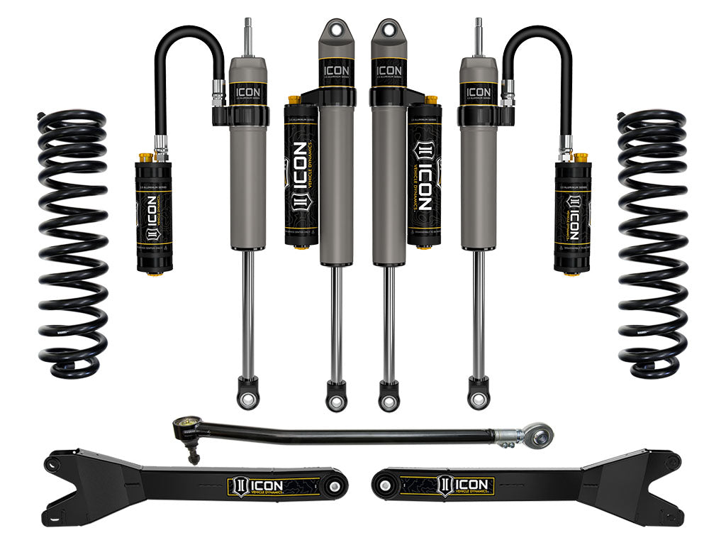 ICON 2023-2026 Ford F-250/F-350 Super Duty 4WD, Diesel, 2.5" Lift, Stage 4 Suspension System w/ Radius Arms