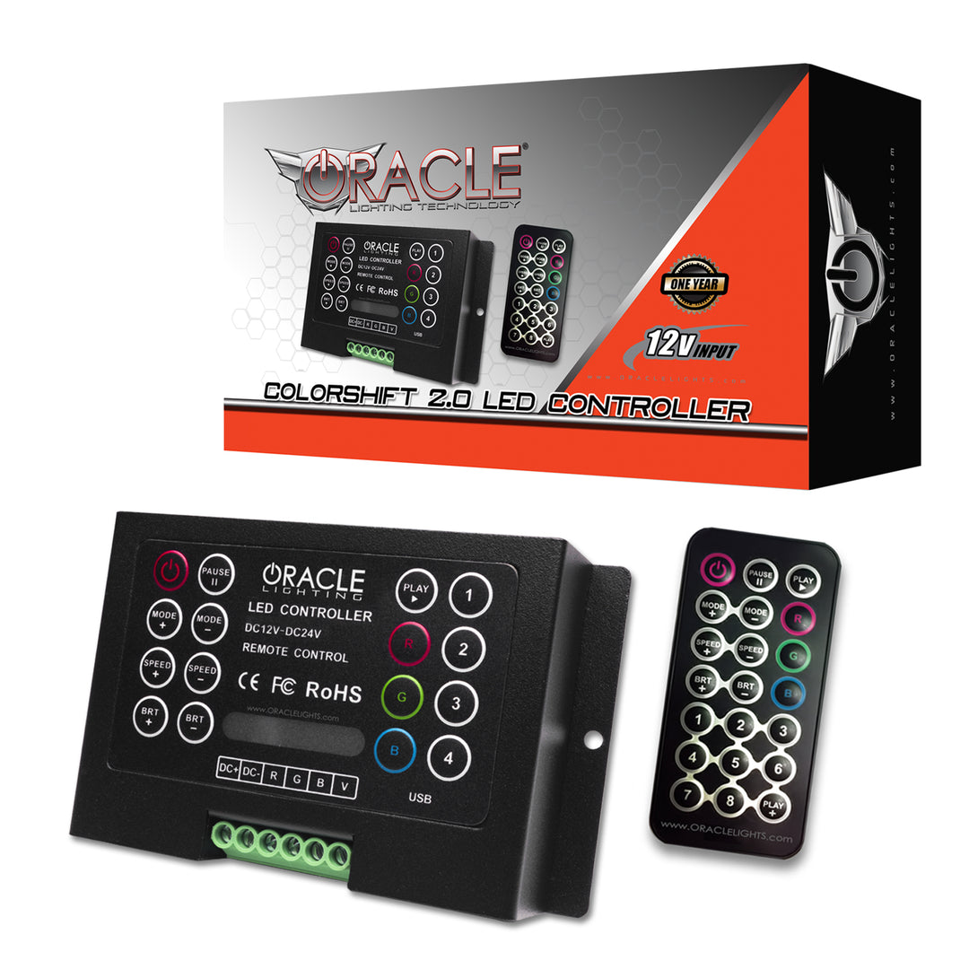 Oracle Lighting 1706-504 ColorSHIFT V2.0 LED Controller with Wireless Remote and Expandable Power