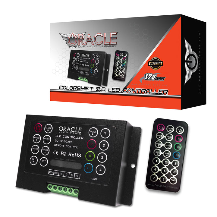 Oracle Lighting 1706-504 ColorSHIFT V2.0 LED Controller with Wireless Remote and Expandable Power