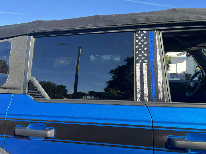 Acrylic Rear Triangle Flags - 2021+ Bronco
