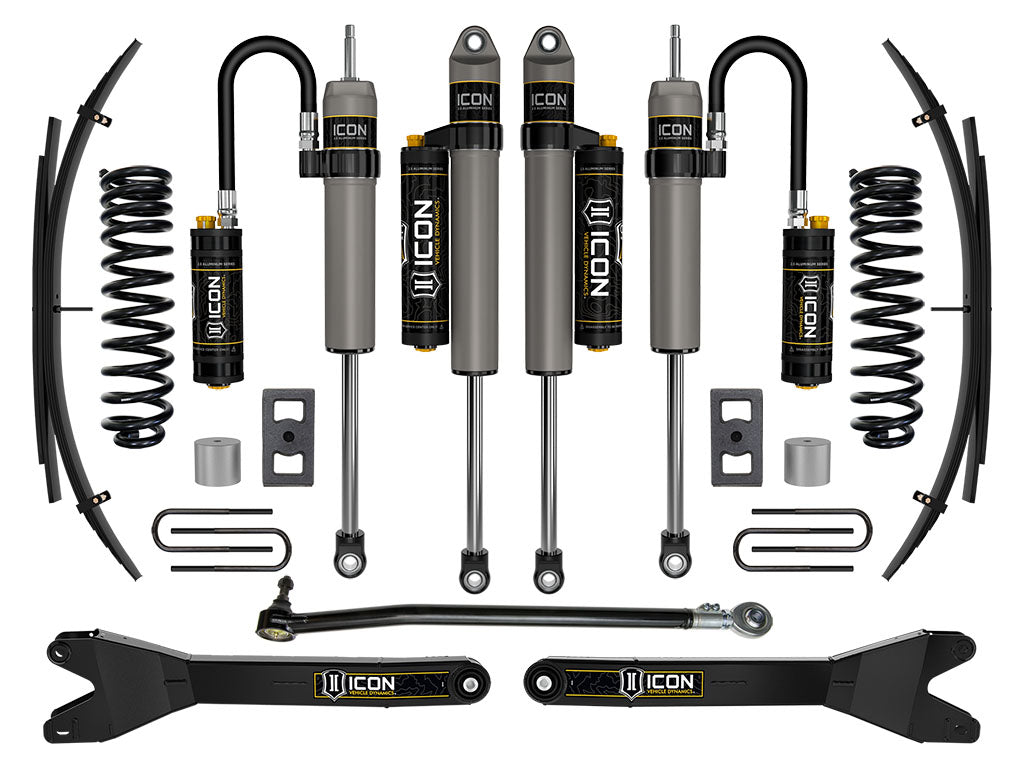 ICON 2023-2026 Ford F-250/F-350 Super Duty 4WD, Gas, 2.5" Lift, Stage 4 Suspension System w/ Radius Arms and Expansion Packs