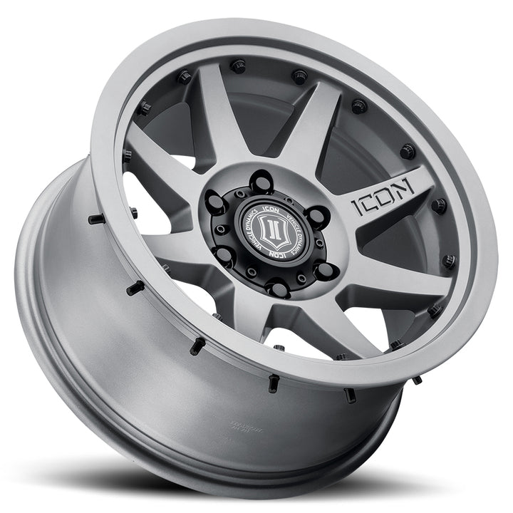 ICON Alloys Rebound Pro, Titanium, 17 x 8.5 / 5 x 5, -6mm Offset, 4.5" BS