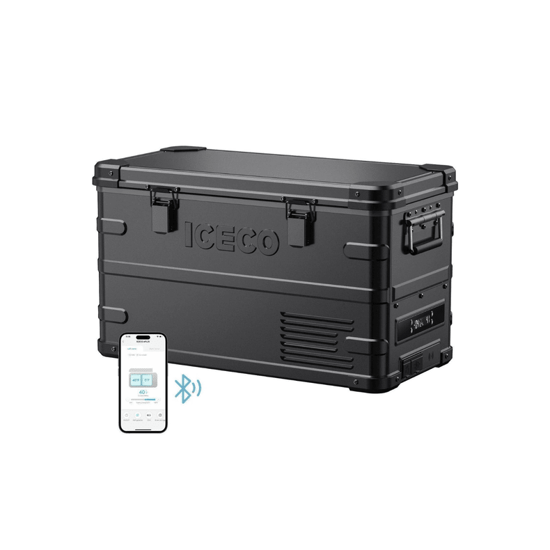 ICECO APL35 Dual Zone Aluminum 12V Portable Fridge Freezer - Black by Inca Overland Outfitters | KOVA Offroad