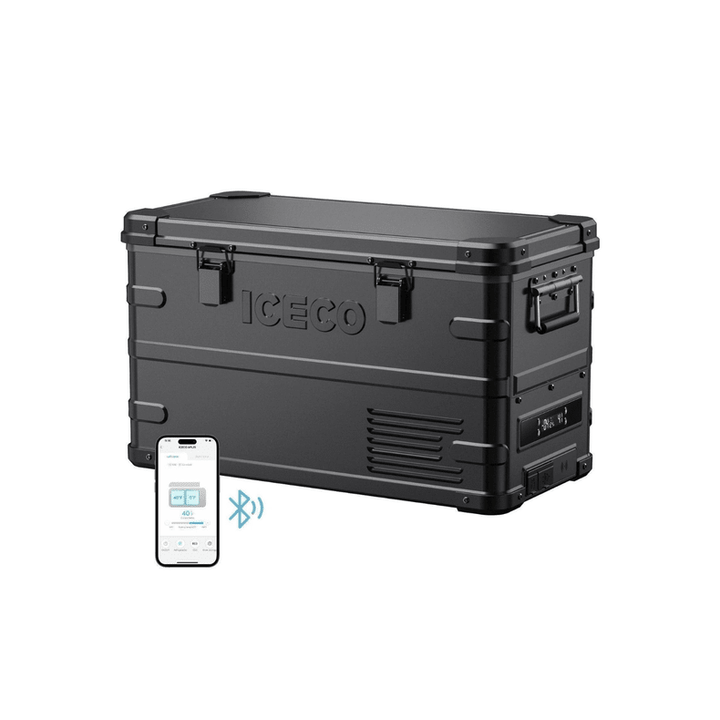 ICECO APL35 Dual Zone Aluminum 12V Portable Fridge Freezer - Black by Inca Overland Outfitters | KOVA Offroad