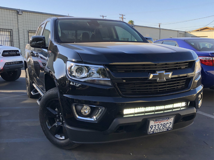 32" Lower Bumper Hidden LED Light Bar Mounting Brackets For 2014-2022 Chevy Colorado