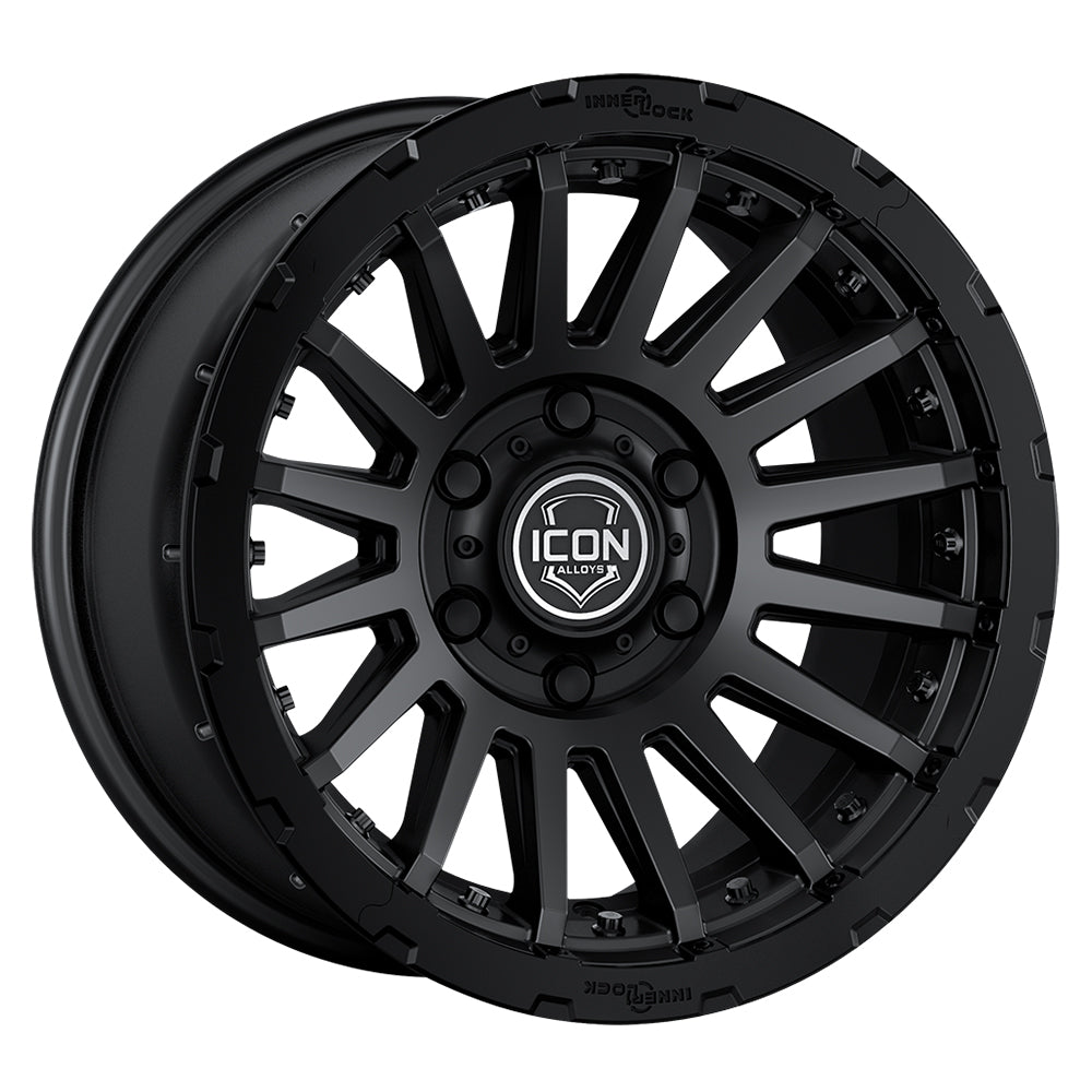 ICON Alloys Recon Pro, Satin Black, 17 x 8.5 / 8 x 6.5, 13mm Offset, 5.25" Backspace