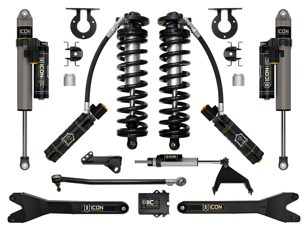 ICON 2023-2026 Ford F-250/F-350 Super Duty 4WD, 2.5-3" Lift, Stage 6 Coilover Conversion System with Radius Arms
