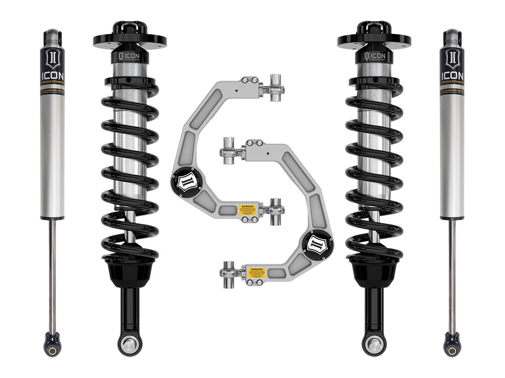 ICON 2021-2026 Ford F-150 4WD, 2.75-3.5" Lift, Stage 1 Suspension System, Billet