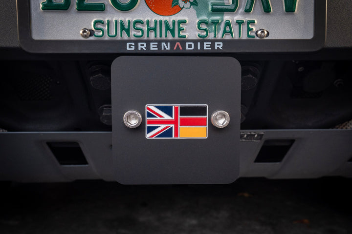 Rear Hitch Cover with Red Lambda - 2024+ Grenadier / Quartermaster