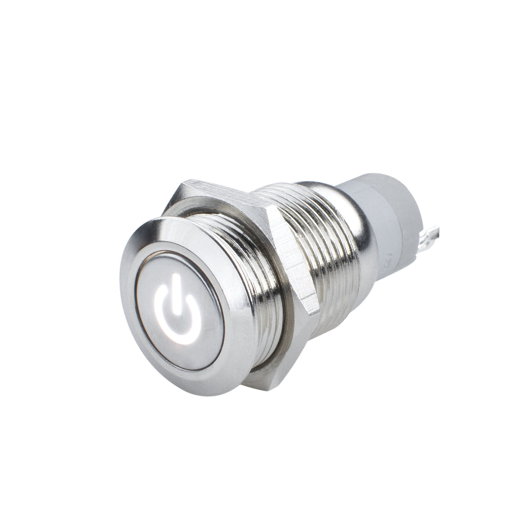 Oracle Lighting 2009-001 Pre-Wired Power Symbol On/Off Flush Mount LED Switch - White