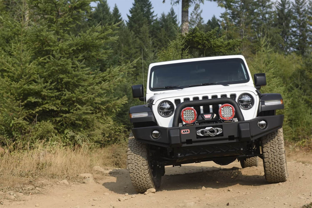 ARB Combination Bumper for Jeep Wrangler JL & Gladiator 2018-2023 – Steel, Textured Black, Winch & Fog Light Compatible