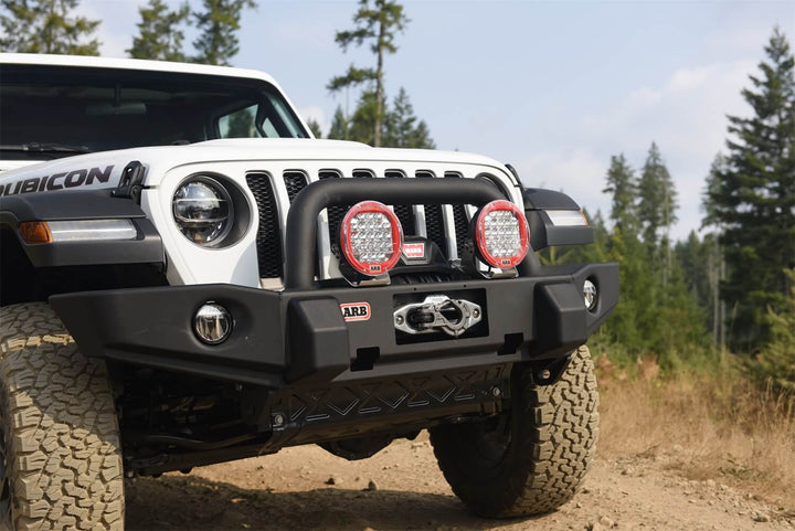 ARB Combination Bumper for Jeep Wrangler JL & Gladiator 2018-2023 – Steel, Textured Black, Winch & Fog Light Compatible