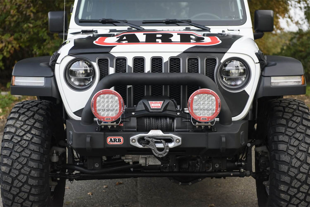 ARB 3450450 Stubby Bumper for Jeep Wrangler and Gladiator – Off-Road Winch Mount with Recovery Points