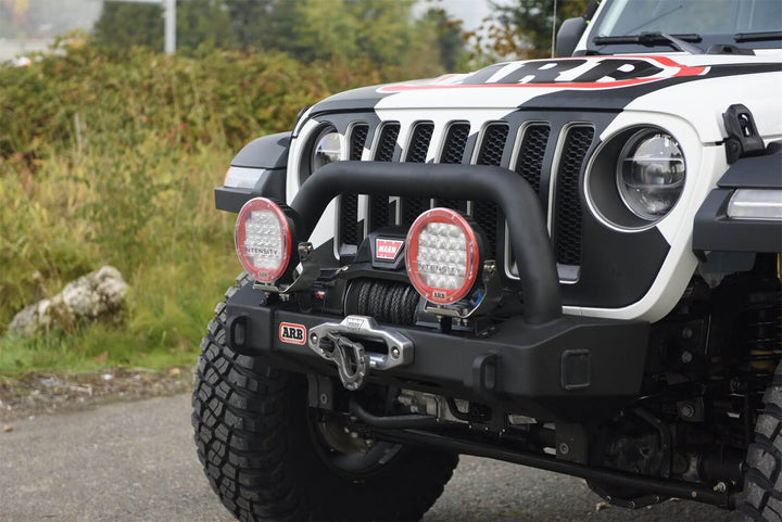 ARB 3450450 Stubby Bumper for Jeep Wrangler and Gladiator – Off-Road Winch Mount with Recovery Points