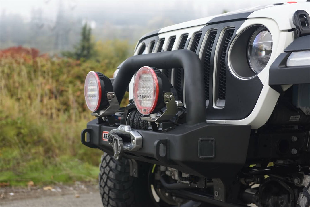 ARB 3450450 Stubby Bumper for Jeep Wrangler and Gladiator – Off-Road Winch Mount with Recovery Points