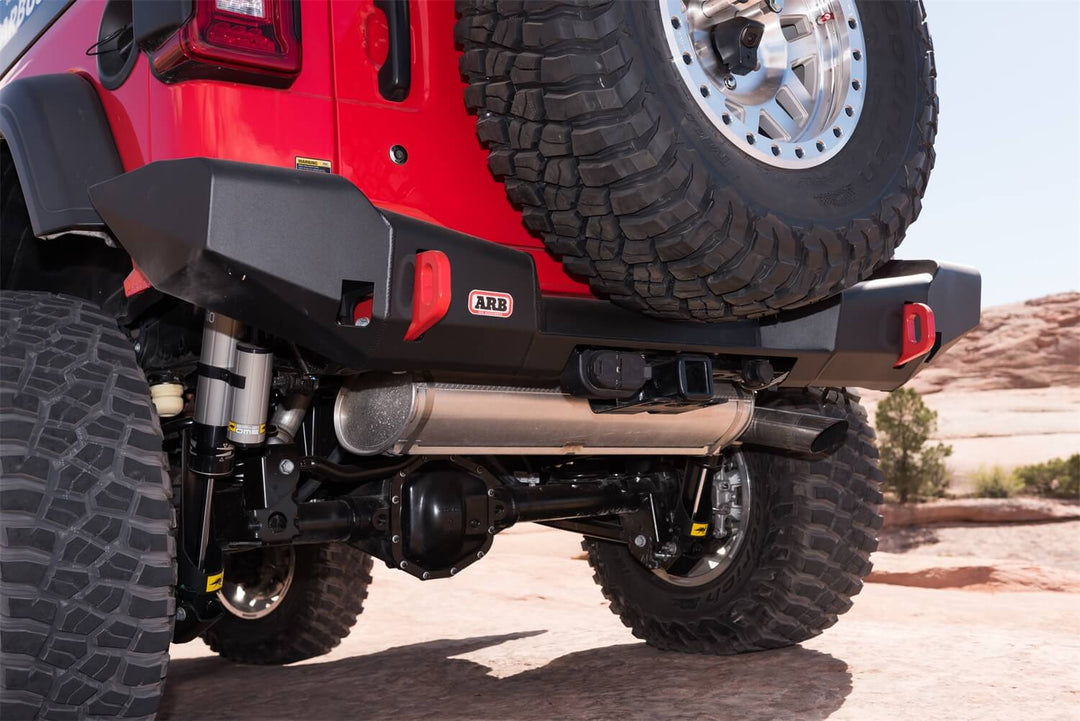 ARB Rear Bumper for Jeep Wrangler JL – Model 5650380 with Steel Construction and Textured Black Finish