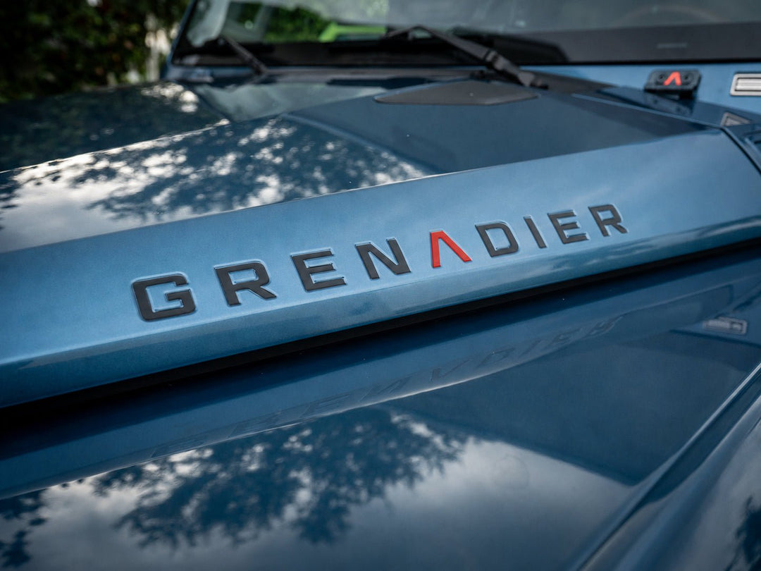 GRENADIER Hood Logo Inlays / Overlays - 2023+ Grenadier / Quartermaster by StickerFab | KOVA Offroad