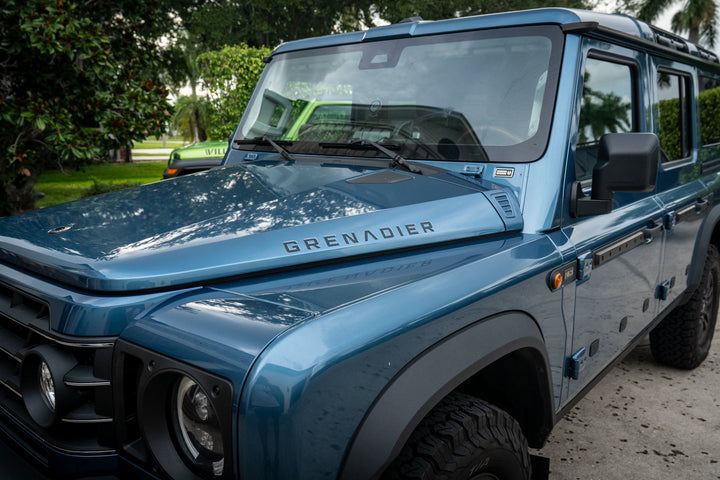 GRENADIER Hood Logo Inlays / Overlays - 2023+ Grenadier / Quartermaster by StickerFab | KOVA Offroad
