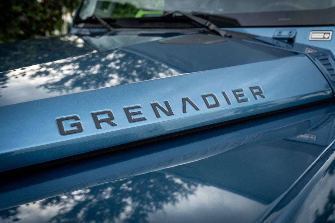 GRENADIER Hood Logo Inlays / Overlays - 2023+ Grenadier / Quartermaster by StickerFab | KOVA Offroad