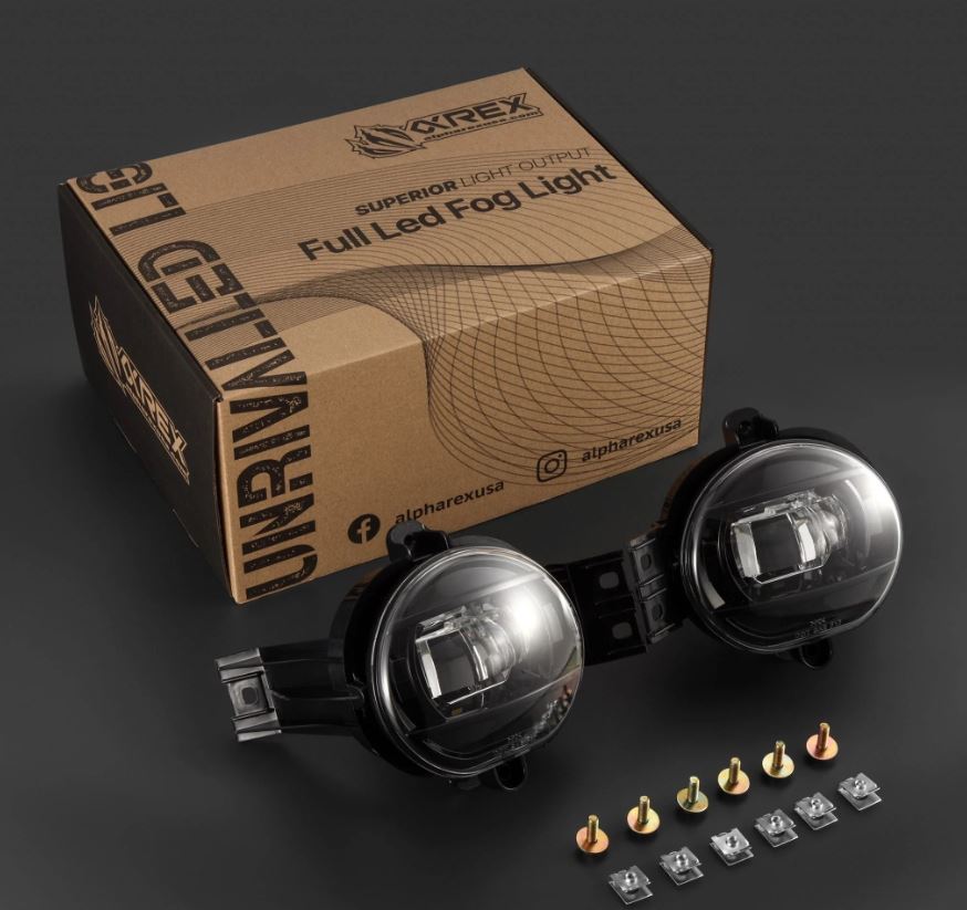 AlphaRex LED Projector Fog Lights for Dodge Ram 1500, 2500, 3500 & Durango (2004-2006)