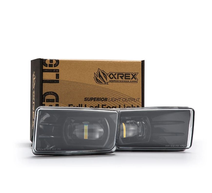 AlphaRex LED Projector Fog Lights for Chevy Silverado and Tahoe – Dual Color, Plug and Play Design